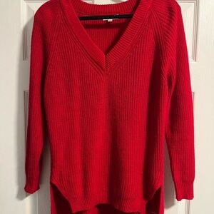 Ultra Flirt Bold Red V-Neck Sweater